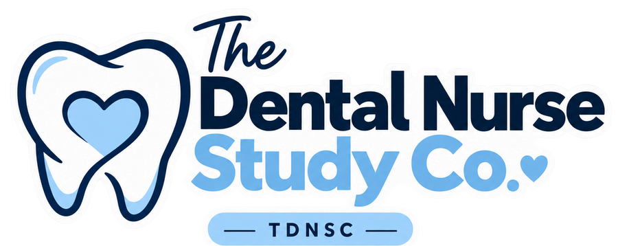 The Dental Nurse Study Co. blue tooth-and-heart logo
